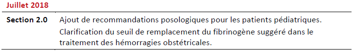 2025-02-26 NAC Statement on Fibrinogen Concentrate - 2018 Summary of Revisions_FR