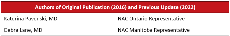 Authors of original publication (2016) and previous update (2022)