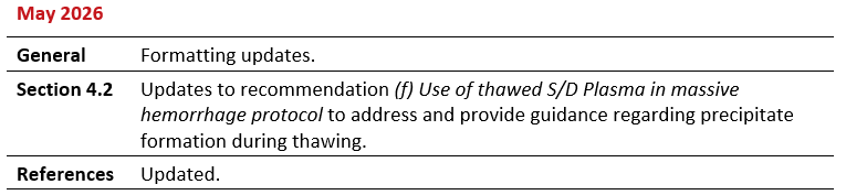 2026-05-20 Recommendations for the use of SD Plasma_Summary of Revisions